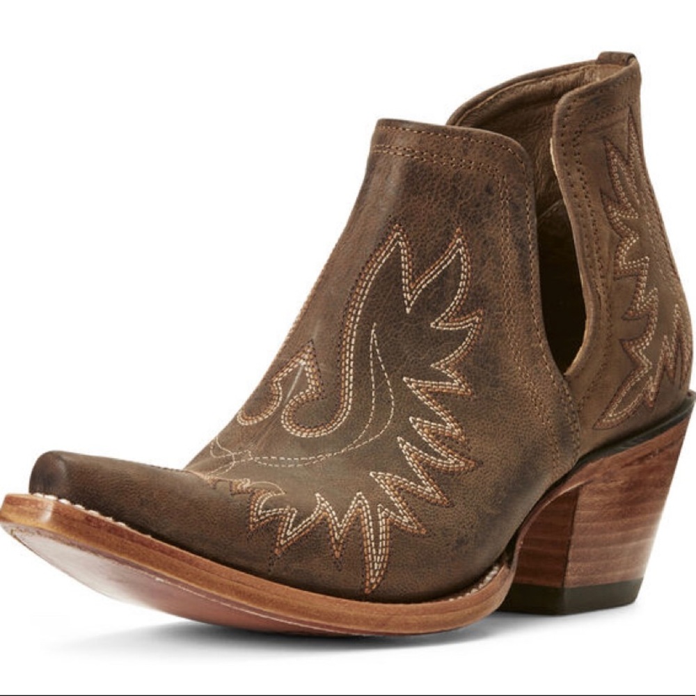 Western Leather Ankle Booties